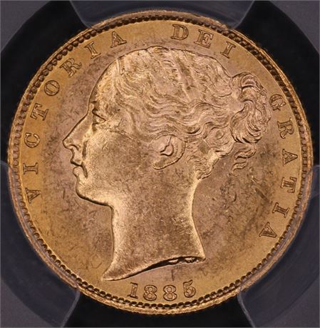 1885-S Sovereign PCGS MS62